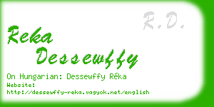 reka dessewffy business card